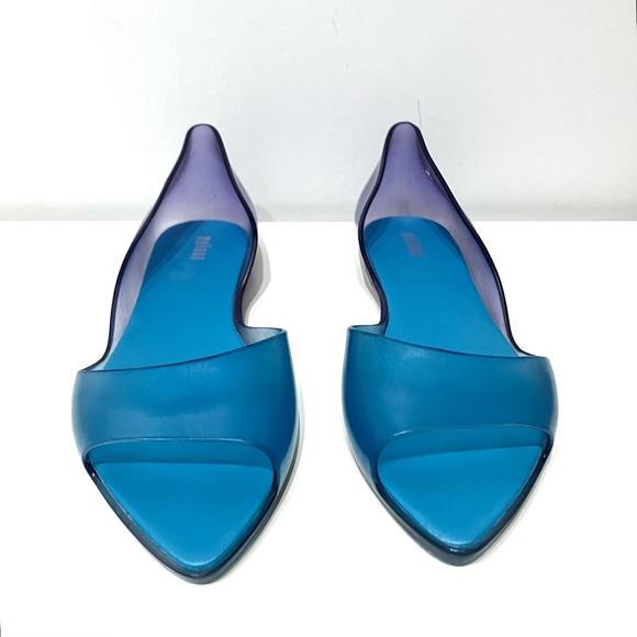 Melissa Translucent Ombré Pointed Jelly Flats 7 - Picture 5 of 8